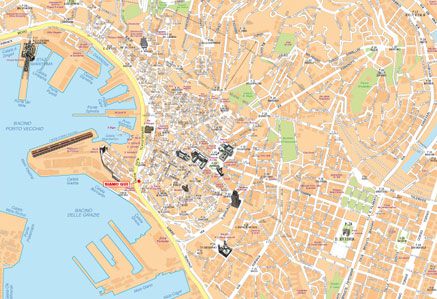 mappa di genova con monumenti 3d