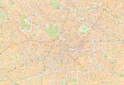 mappa di milano con monumenti 3d